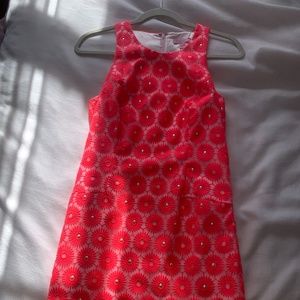Hot Pink floral and pearl Lily Pulitzer Dress